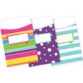 Barker Creek Happy Library Peel & Stick Pockets, Multi-Design, 30/Pack 1234